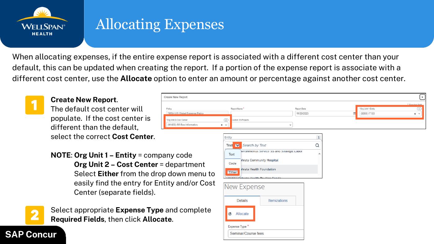 Concur Expense Management Quick Cards