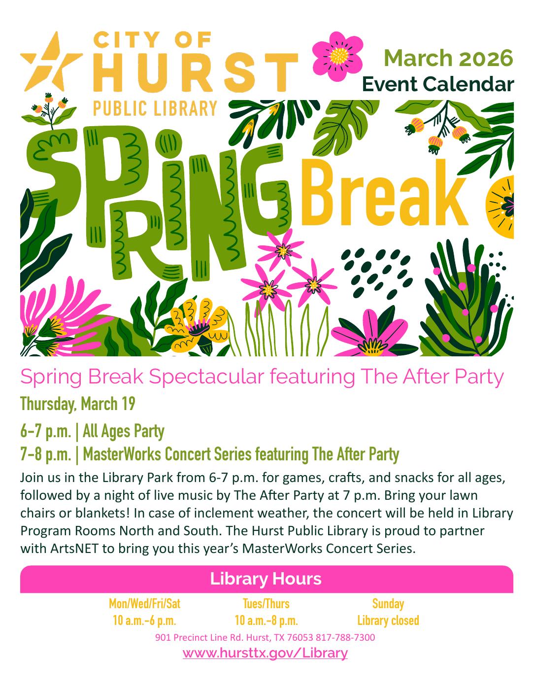 Library Monthly Calendar Publication