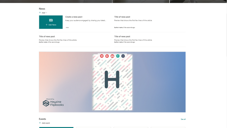 sharepoint flipbook embedded