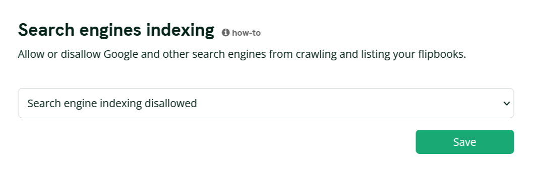 Disable google indexing