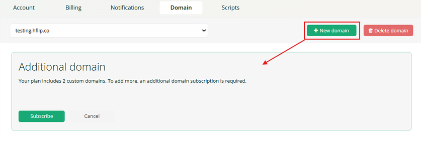 additional custom domain