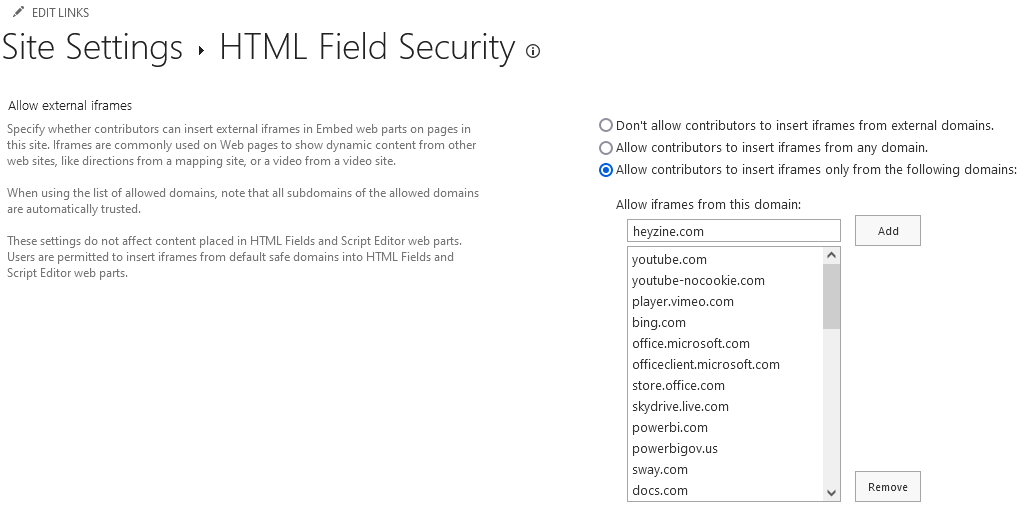 sharepoint, site settings, Hml field security