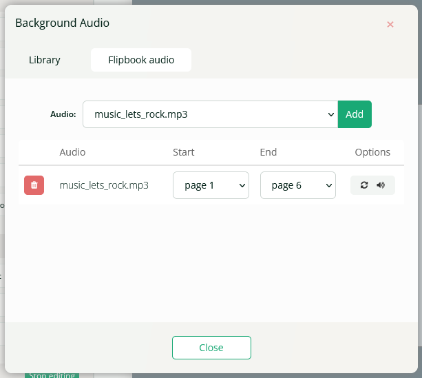 background music options