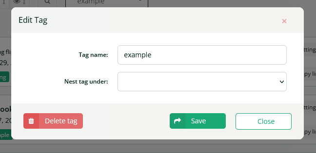 edit tags